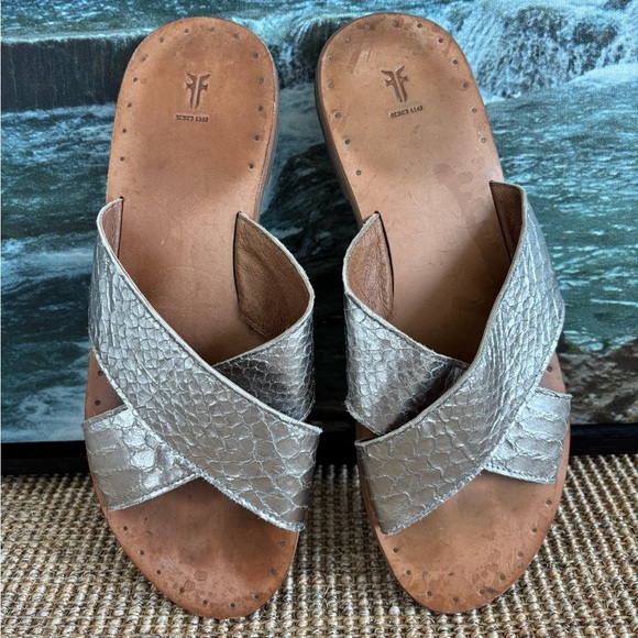 FRYE Ally Criss Cross womens Slide Sandal - Picture 13 of 13